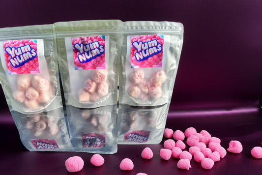 THREE BAGS YUMNUMS FREEZE DRIED CANDY 